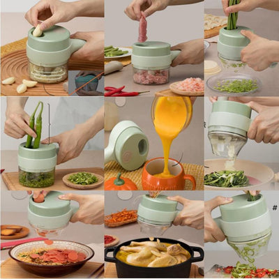 4 in 1 Portable Electric Vegetable Cutter
