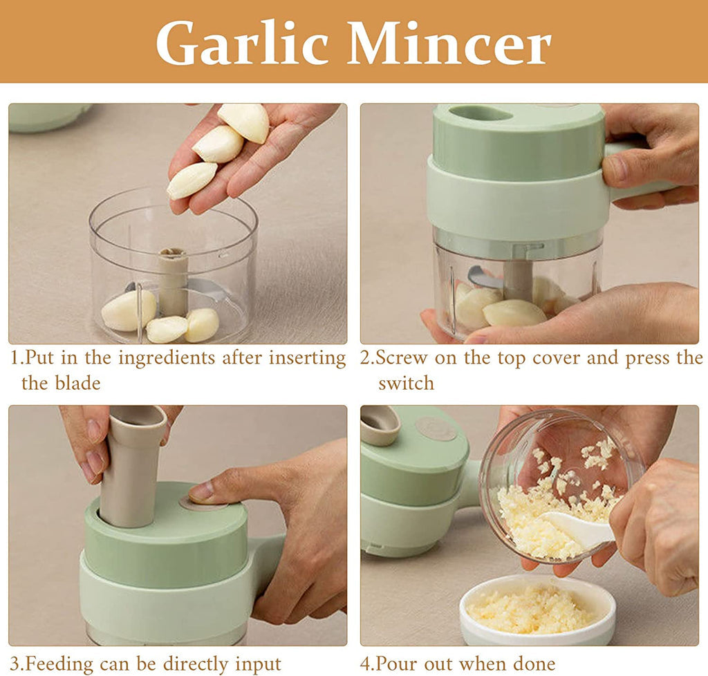 4 in 1 Portable Electric Vegetable Cutter
