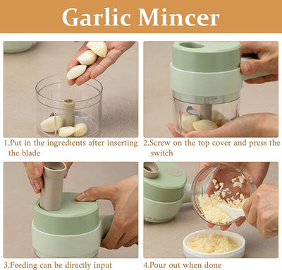 4 in 1 Portable Electric Vegetable Cutter