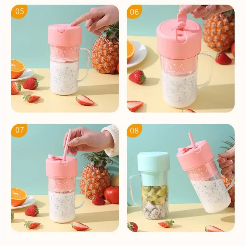 500ml Portable Juicer With Straw