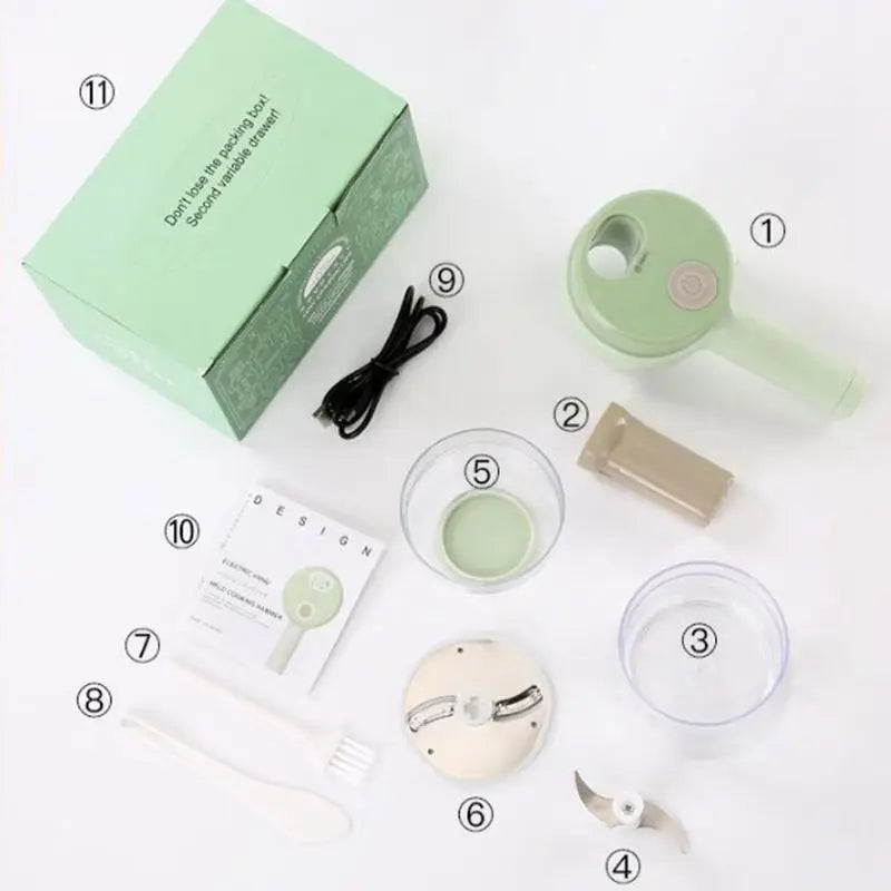 4 in 1 Portable Electric Vegetable Cutter Set