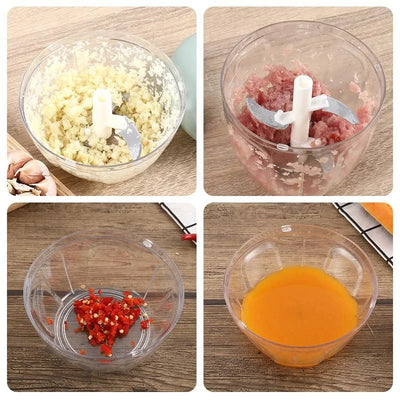 5 Blades Manual Vegetable Chopper