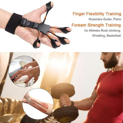 Silicone Gripster Grip Strengthener Finger Stretcher