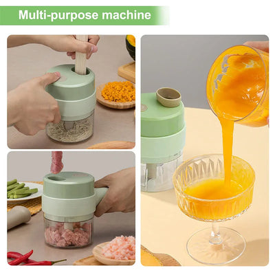 4 in 1 Portable Electric Vegetable Cutter Set