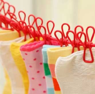 Elastic Clothesline Rop 185cm Portable Clothesline With 12 Clip