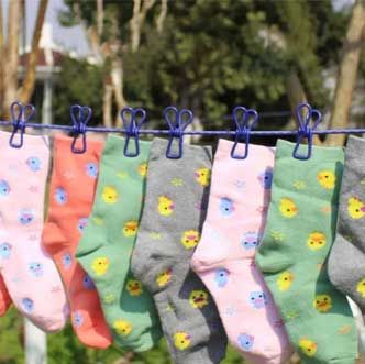 Elastic Clothesline Rop 185cm Portable Clothesline With 12 Clip