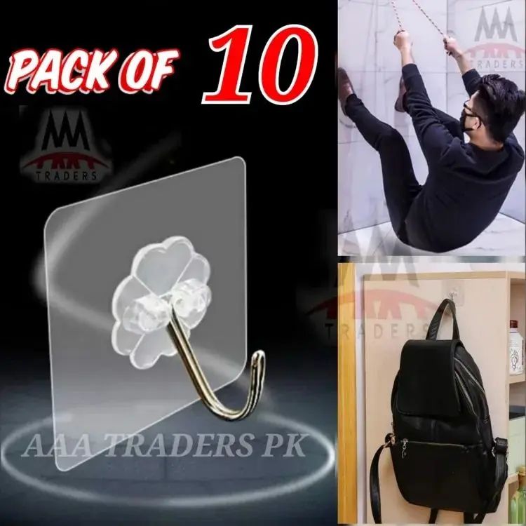 pack of 10Pcs Adhesive Suction Cup Hooks