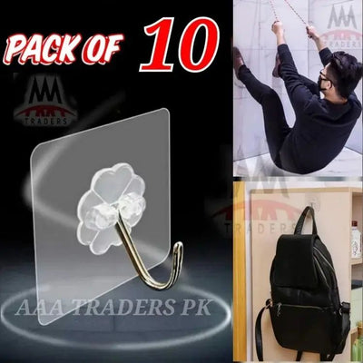 pack of 10Pcs Adhesive Suction Cup Hooks