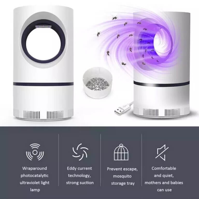 Electric Mosquito Trap Blue Light Mosquito Killer Lamp
