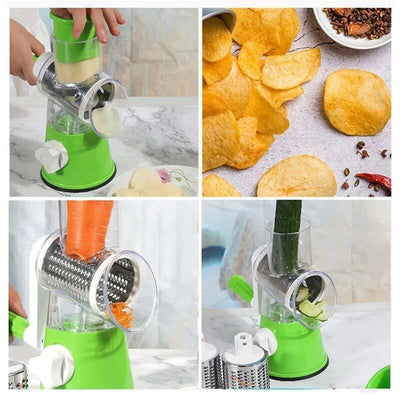 Table Top Drum Multifunctional Roller Vegetable Cutter